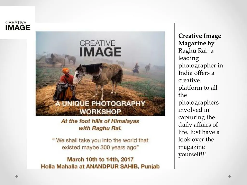 creative image magazine by raghu rai a leading
