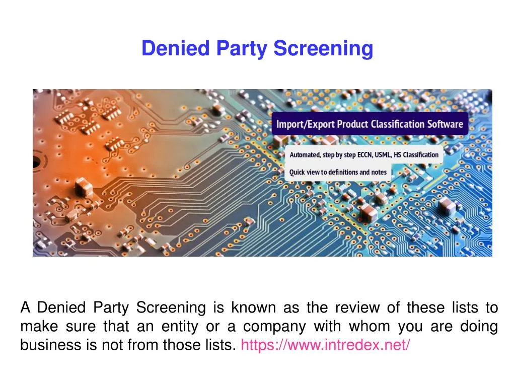 denied party screening