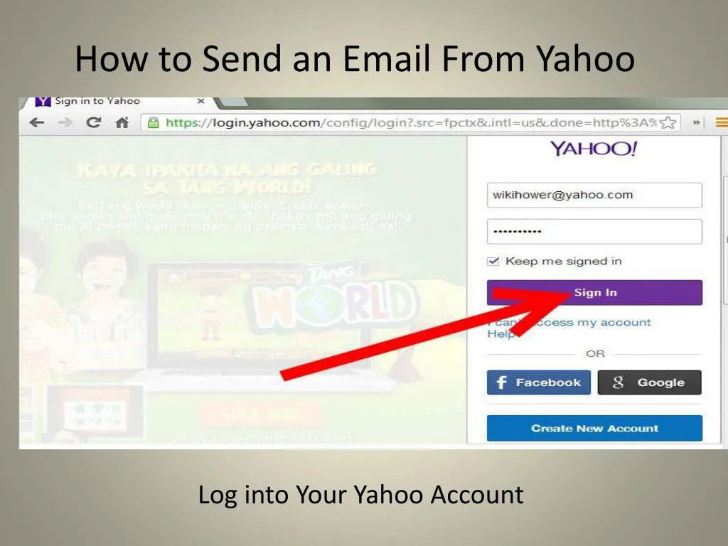 how to send an email from yahoo