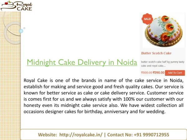 Best option to buy cake: Order online cake at midnight in noida