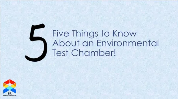 Five Things to Know About an Environmental Test Chambers