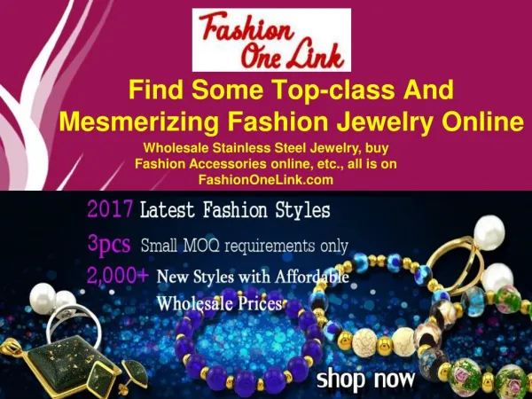 Find Some Top-class And Mesmerizing Fashion Jewelry Online