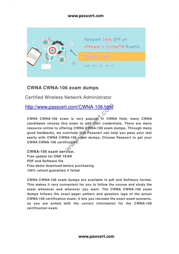 CWNA CWNA-106 exam dumps