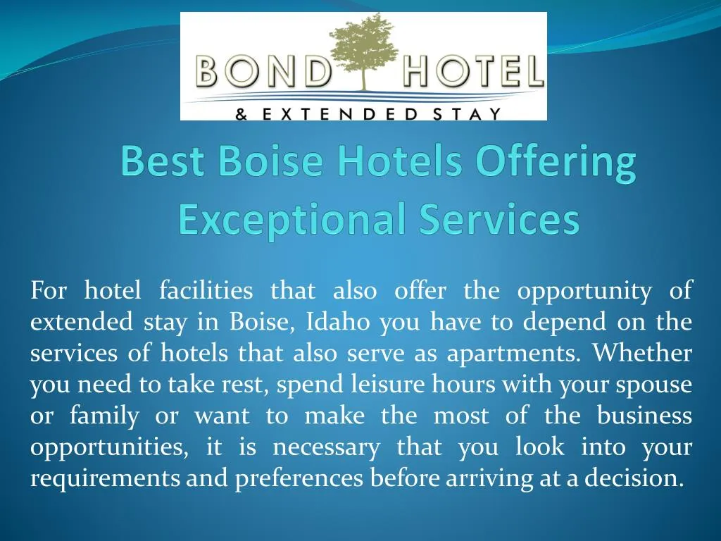best boise hotels offering exceptional services