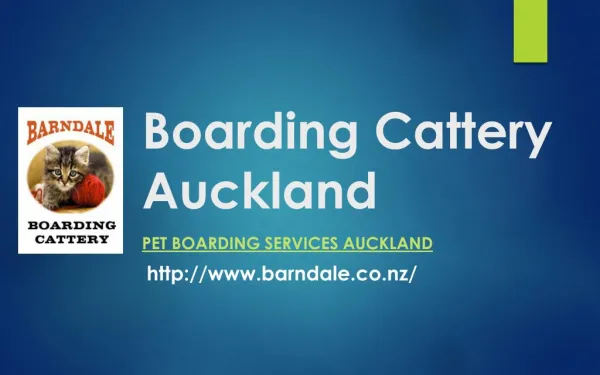 Barndale Boarding Cattery Auckland
