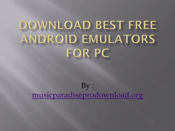 Download Best free Android Emulators for PC