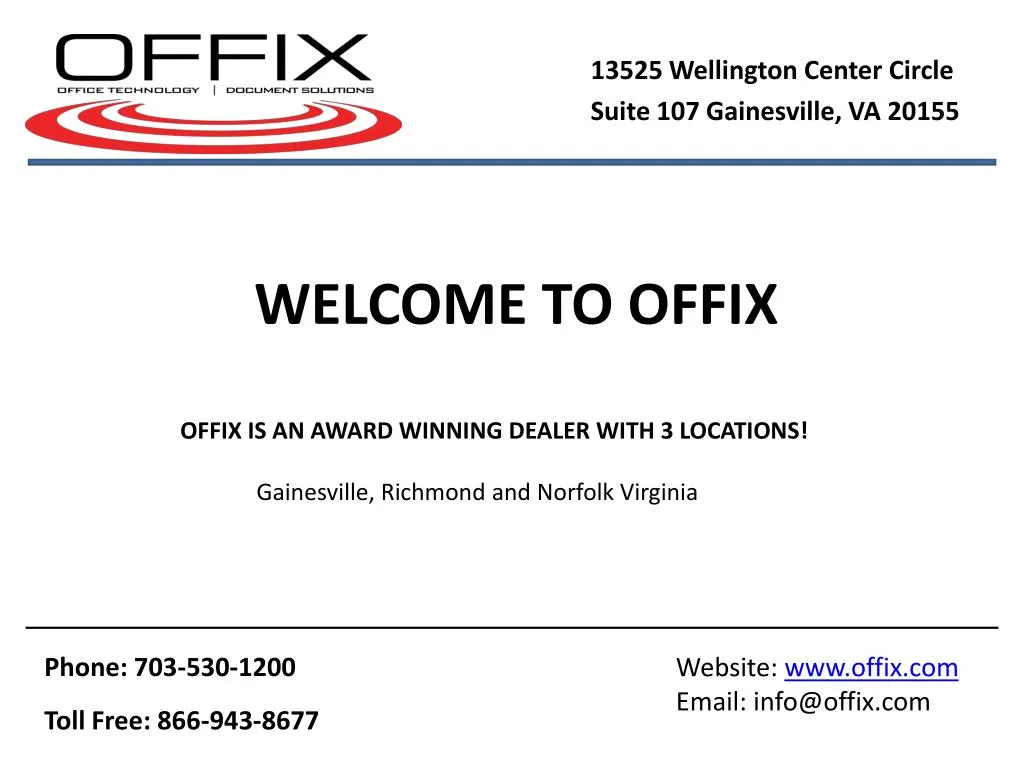 welcome to offix