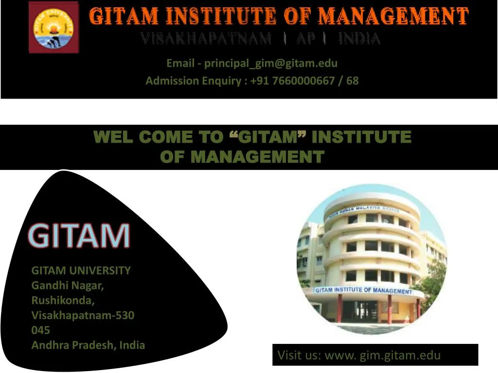 email principal gim@gitam edu