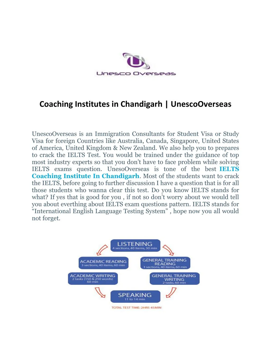 coaching institutes in chandigarh unescooverseas