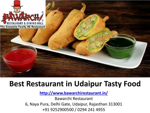 Best Restaurant in Udaipur Tasty Food
