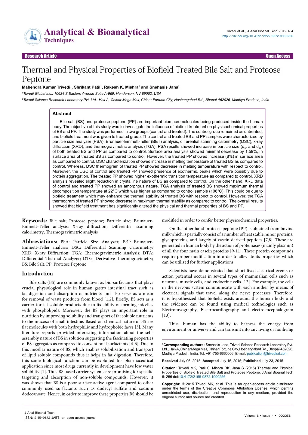 analytical bioanalytical techniques