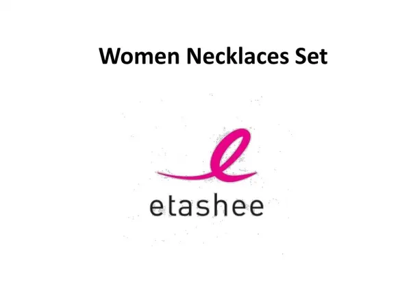 Women Necklace Set online
