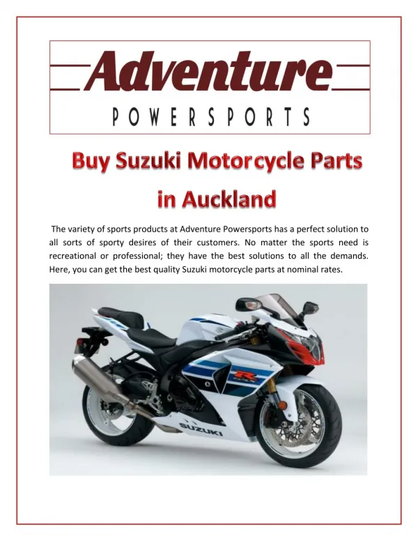 Buy Suzuki motorcycles Parts in Auckland