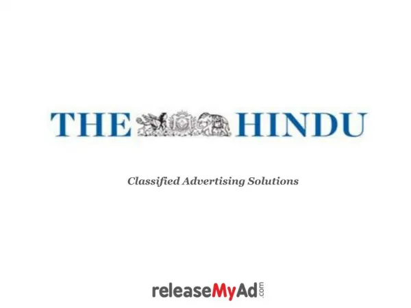Hindu Classified Advertisement