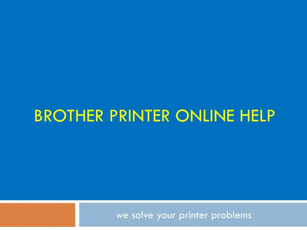 brother printer online help