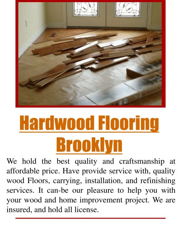 Wood flooring installation brooklyn