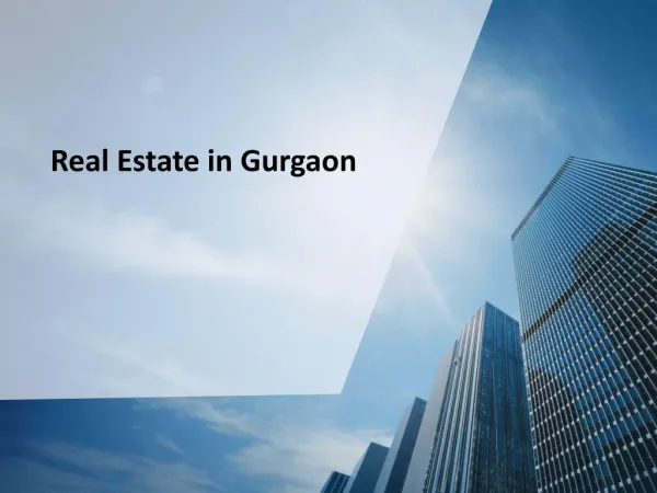 Real Estate in Gurgaon