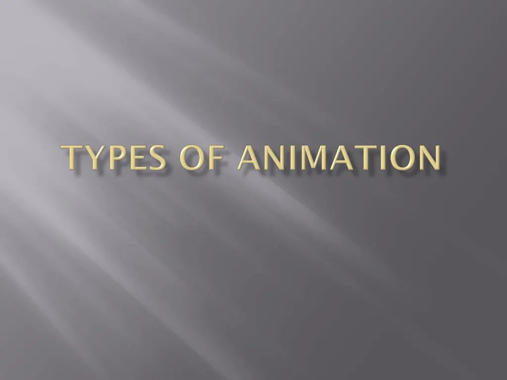 types of animation