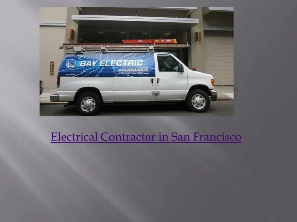 Electrical Contractor in San Francisco