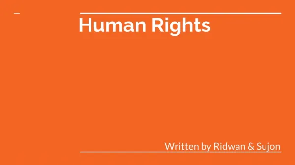 As a man should know human rights