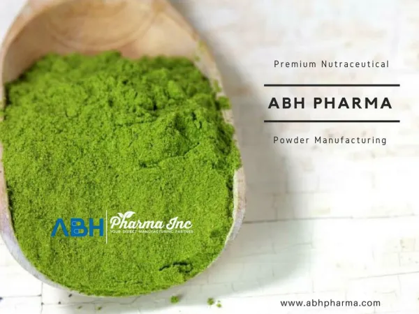 ABH Pharma Inc - Premium Nutraceutical Powder Manufacturing