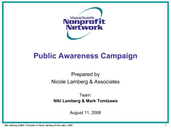 Public Awareness Campaign