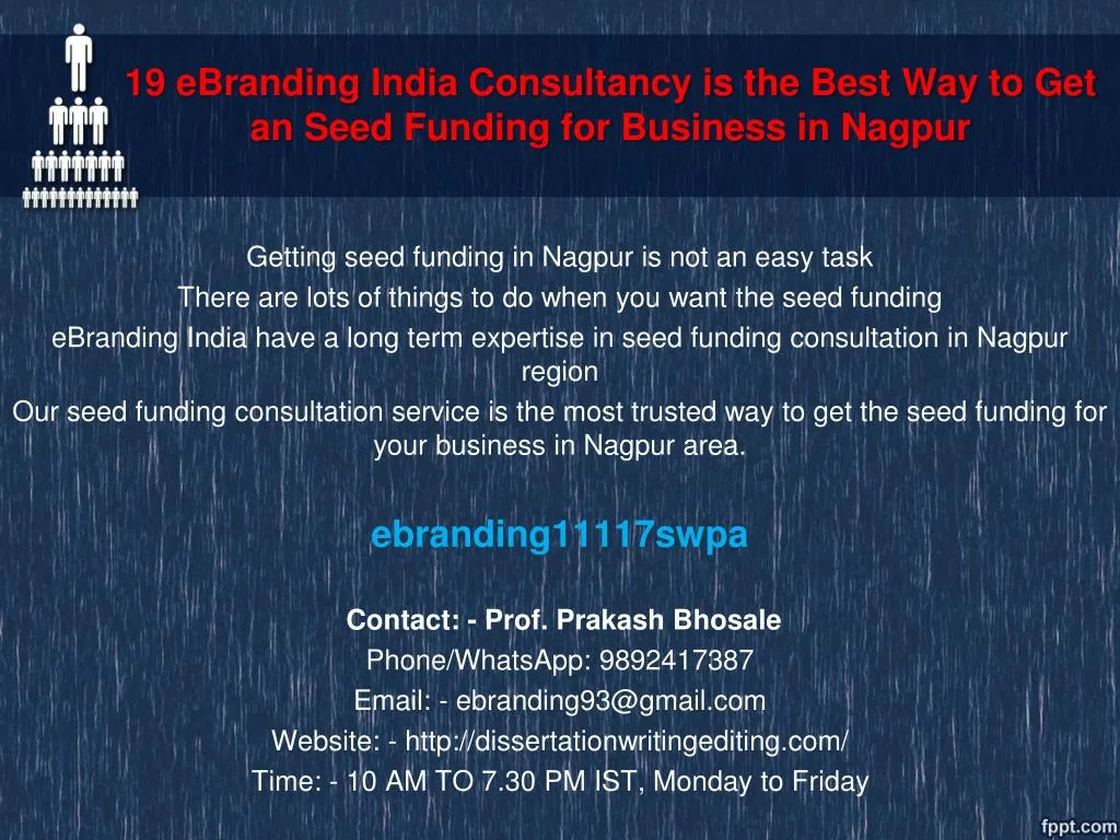 19 ebranding india consultancy is the best way to get an seed funding for business in nagpur