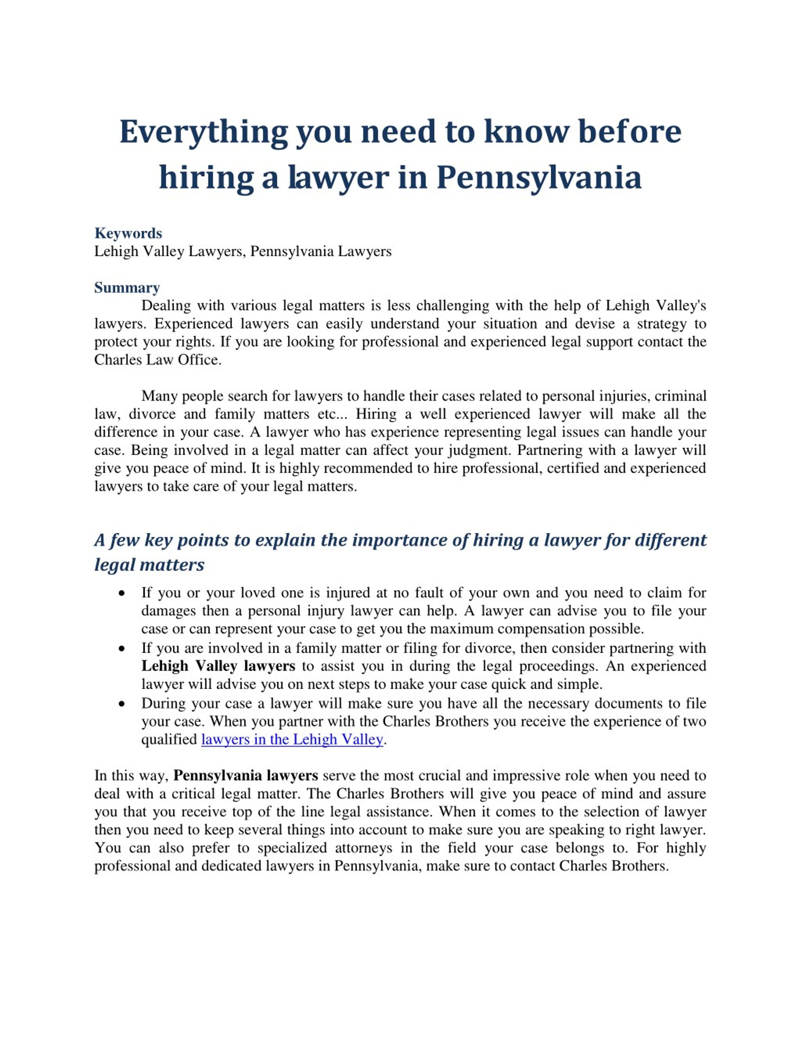 PPT - Everything you need to know before hiring a lawyer in ...