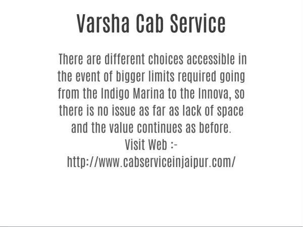 Varsha cab Service