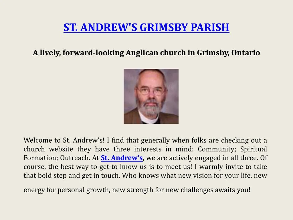 st andrew s grimsby parish a lively forward
