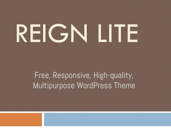 Reign Lite: Responsive, Free, Business WordPress Theme