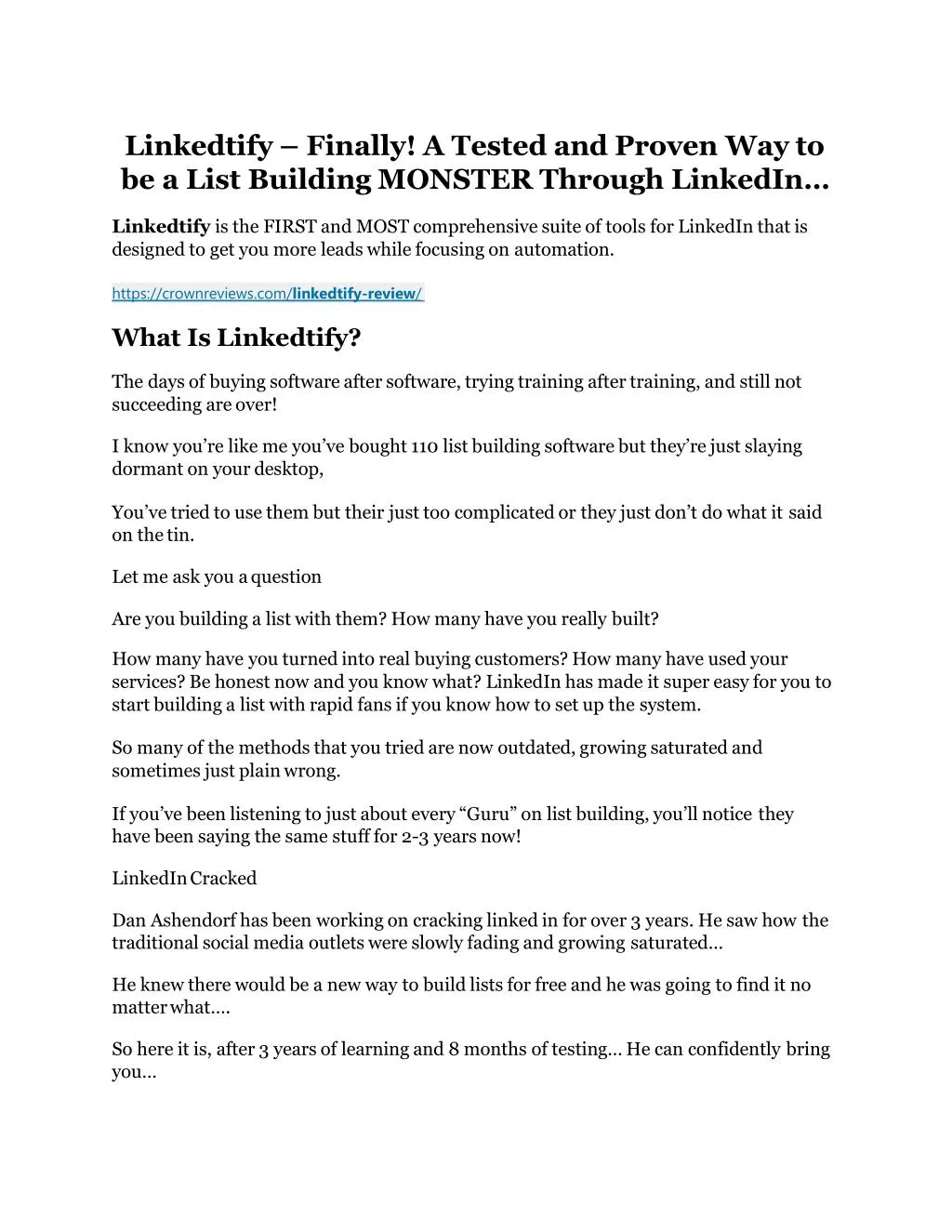 linkedtify finally a tested and proven