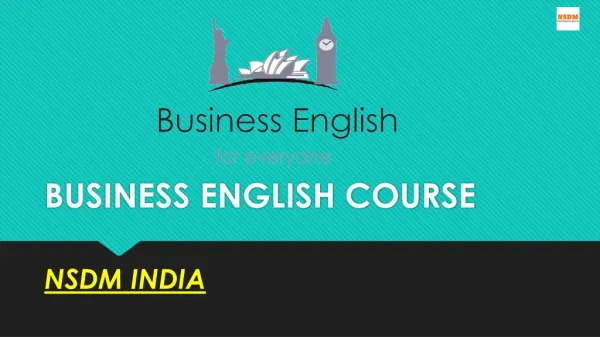 business english course in pune city by NSDM India