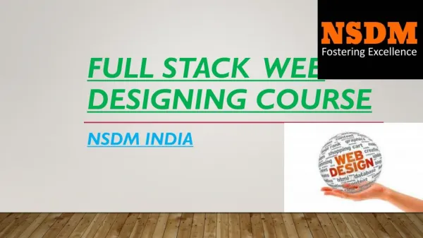 FULL STACK WEB DESIGNING COURSE BY NSDM INDIA IN PUNE CITY