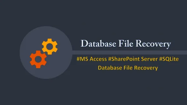 MS Access, SQLite Server and SharePoint Server Database Recovery