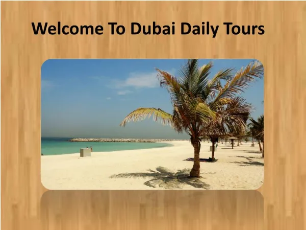 Dubai shore excursions