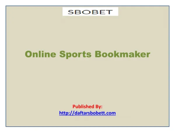 Online Sports Bookmaker