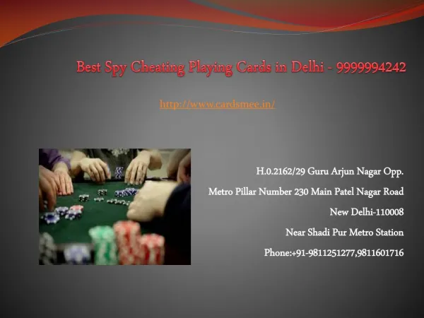 Spy Cheating Marked Playing Cards in Delhi