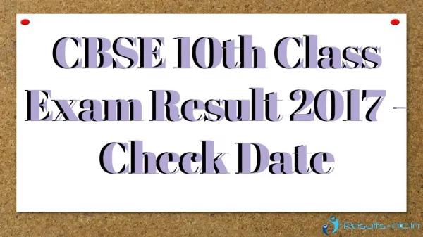 CBSE 10th Class Exam Result 2017 - Check Date