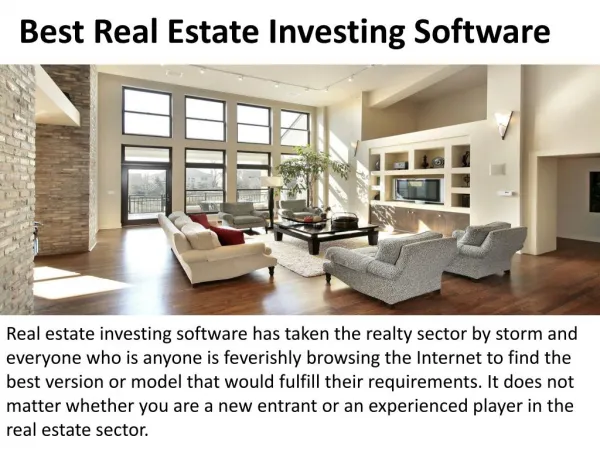 Best Real Estate Investing Software