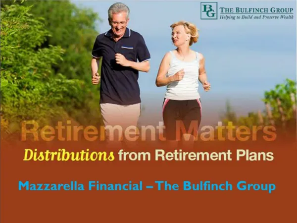 Retirement Matters Distributions From Retirement Plans