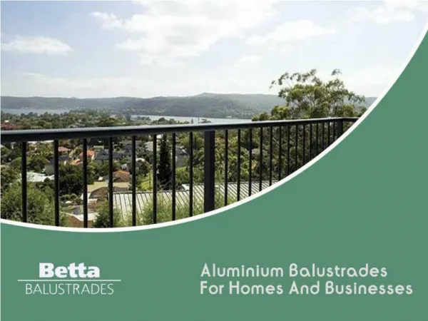 Aluminium Balustrades For Homes And Businesses