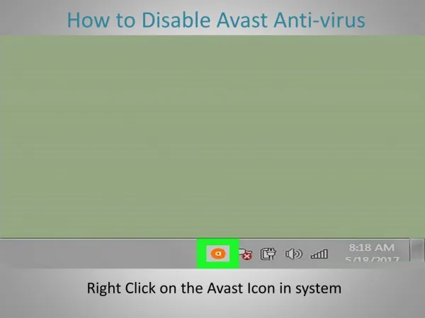 How to Disable AVAST Antivirus