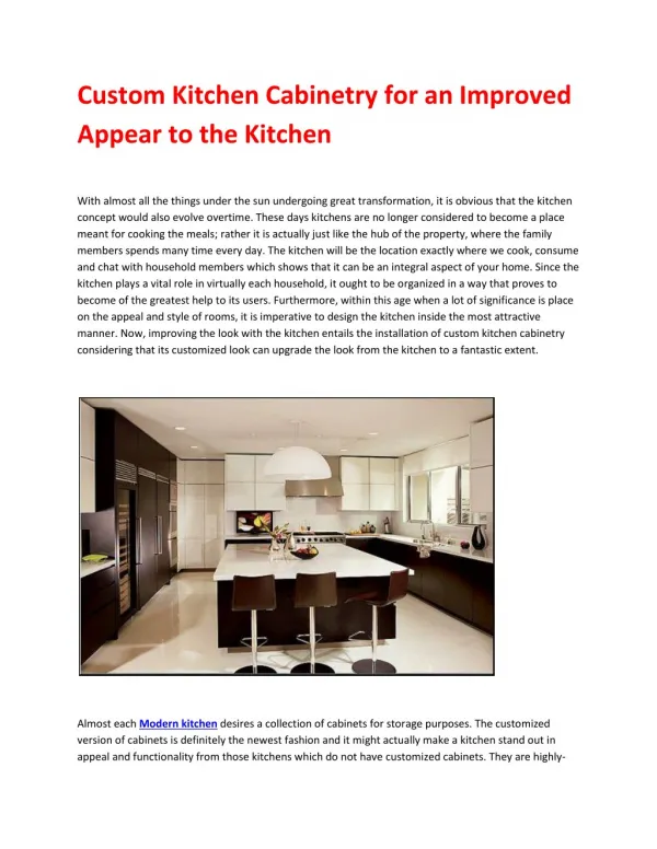 Custom Kitchens | Manufacture and installation of custom kitchens | Furniture on request