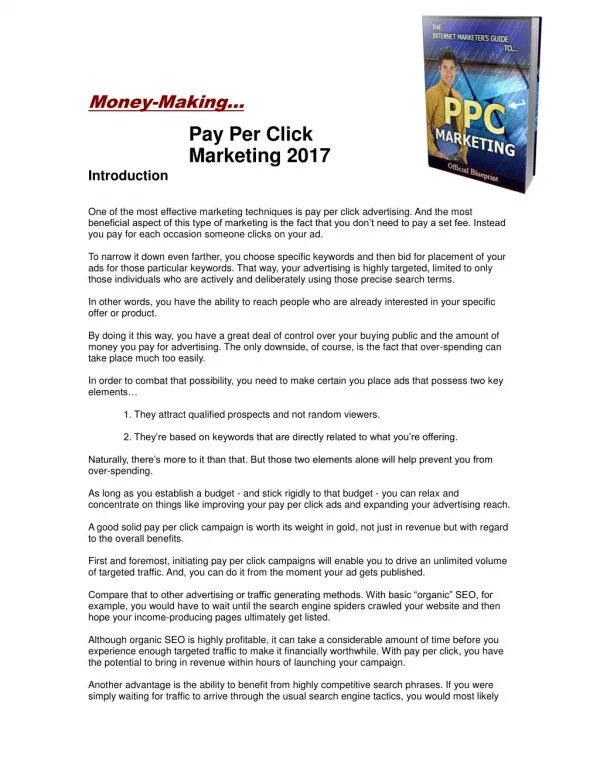 PPC Marketing 2017 and Beyond