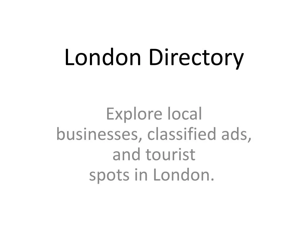 london directory