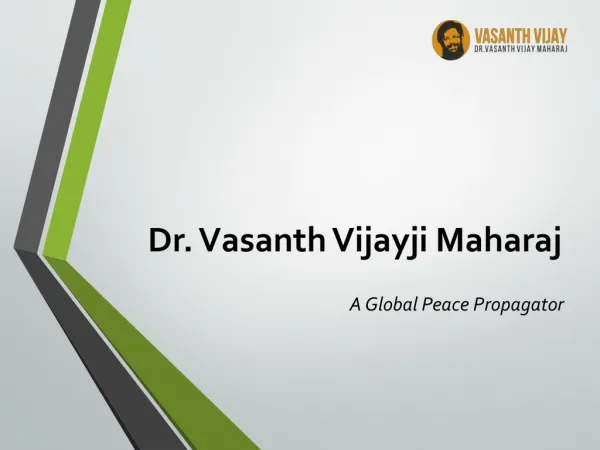 Dr Vasanth Vijay-Global Peace propagator