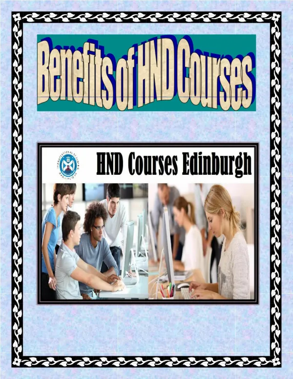 Benefits of HND Courses