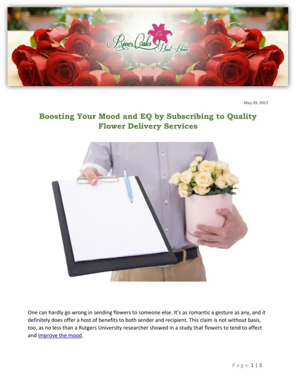Boosting Your Mood and EQ by Subscribing to Quality Flower Delivery Services