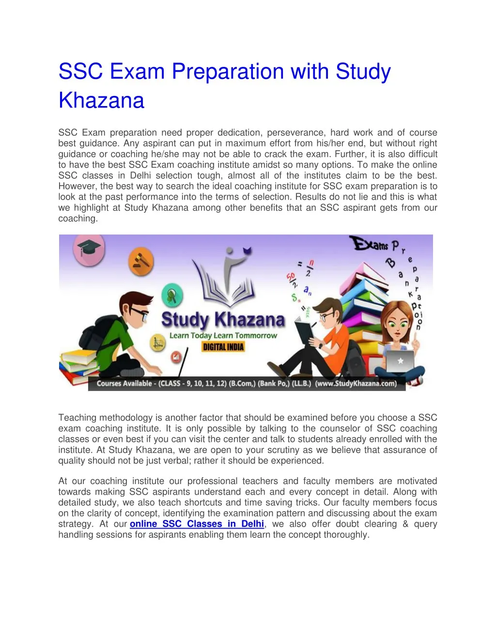 ssc exam preparation with study khazana ssc exam